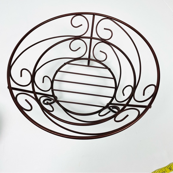 Scroll Wrought Iron Bowl with 3 Hobby Lobby Decorative Balls - Picture 3 of 8